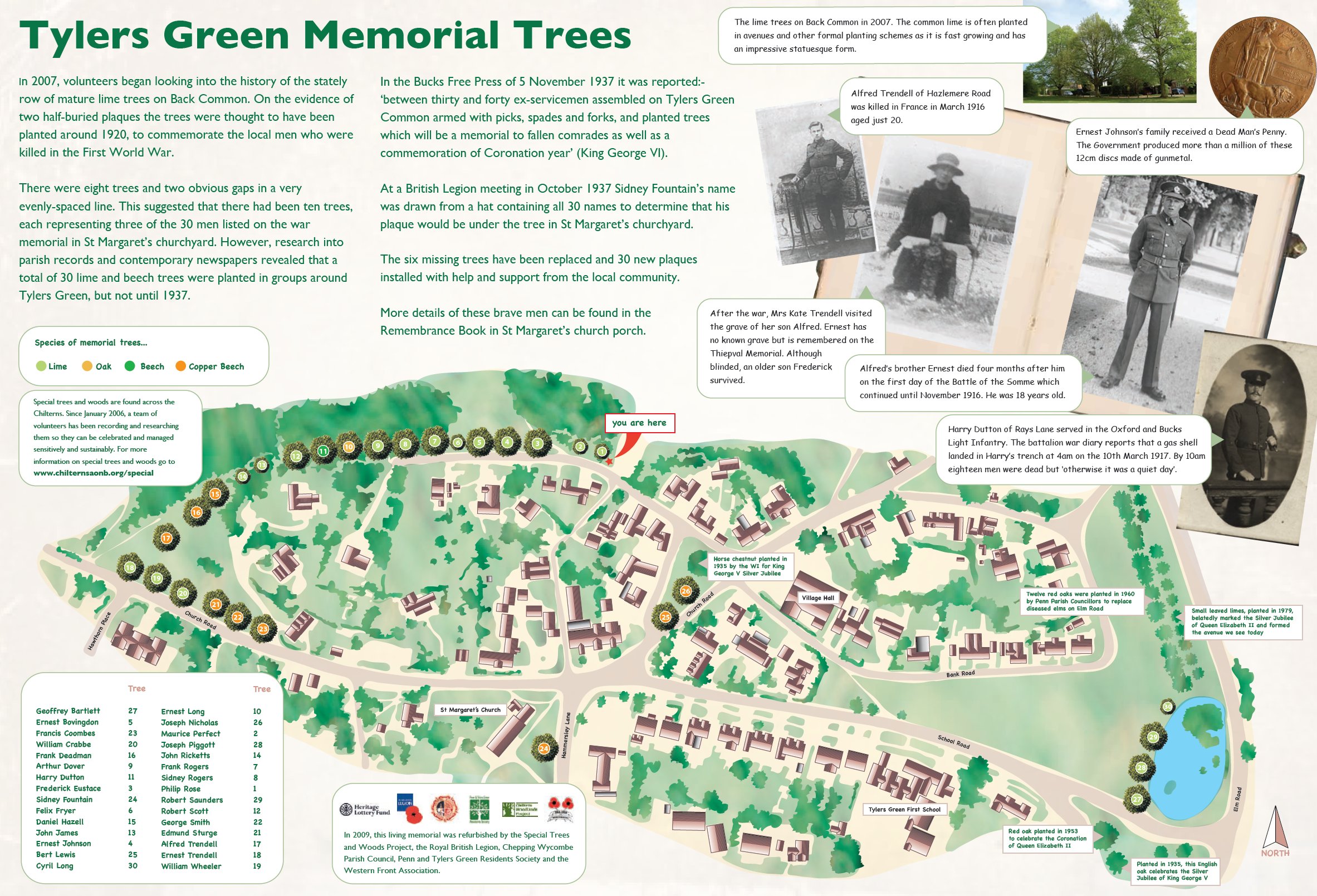 memorial trees map